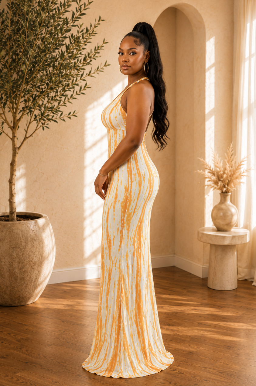 Golden Tide Maxi Dress