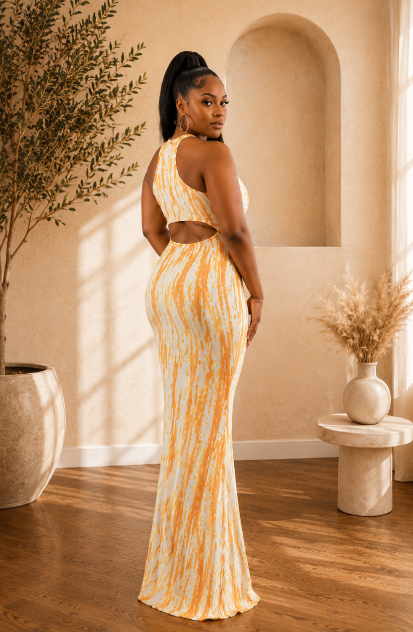 Golden Tide Maxi Dress