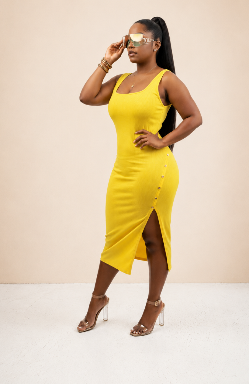 Good As Gold Midi Dress