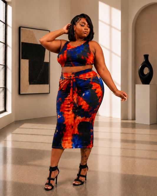 Playing With Fire Skirt Set