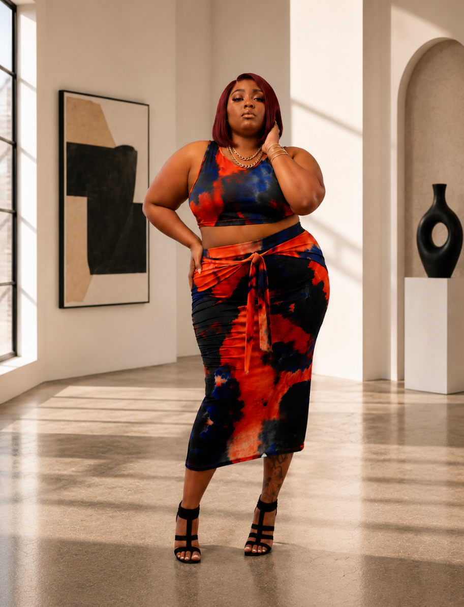 Playing With Fire Skirt Set