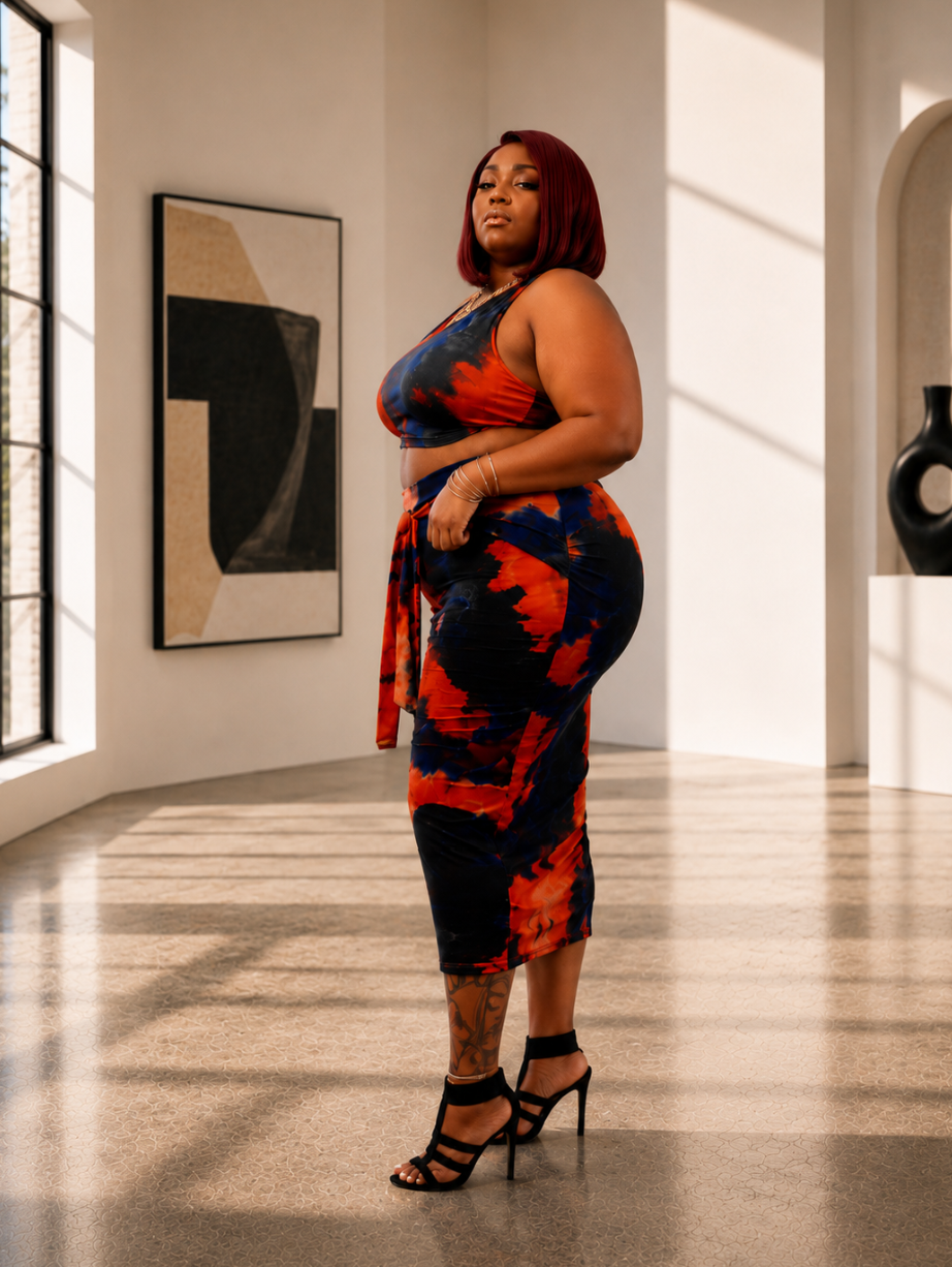 Playing With Fire Skirt Set