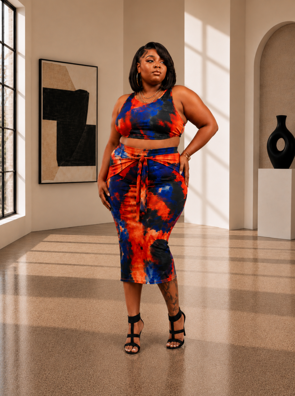 Playing With Fire Skirt Set