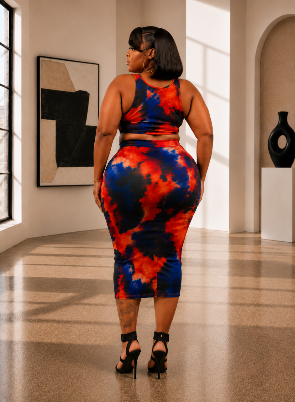 Playing With Fire Skirt Set